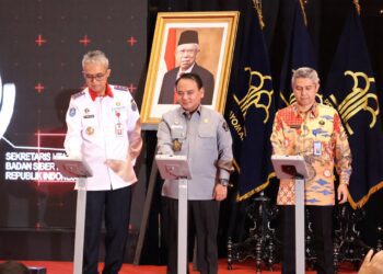 Optimalisasi Sistem Elektronik, Sekjen Kemenkumham Tandatangani Perjanjian Kerjasama Dengan BSSN Dan BNN