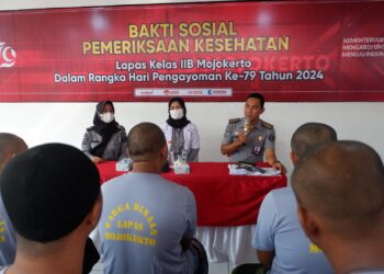 Sambut Hari Pengayoman Ke-79, Petugas Kesehatan Lapas Mojokerto Gelar Pemeriksaan Kesehatan