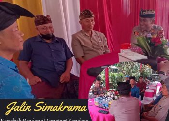Kapolsek Rendang Dampingi Kapolres Karangasem Laksanakan Jumat Curhat Bersama Tokoh Adat Desa Rendang