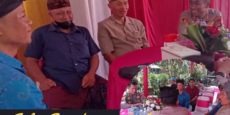 Kapolsek Rendang Dampingi Kapolres Karangasem Laksanakan Jumat Curhat Bersama Tokoh Adat Desa Rendang