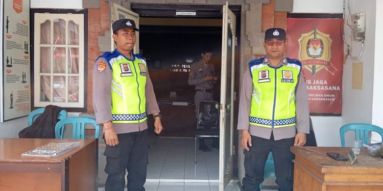 Satgas Preventif Polres Karangasem Amankan Kantor KPU Jelang Pendaftaran Pilkada 2024