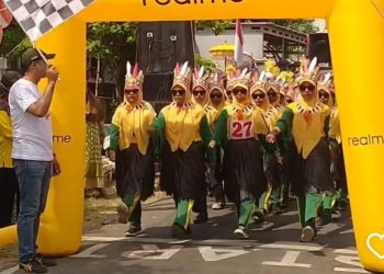 Memperingati HUT RI ke 79 Kecamatan Gedak  Adakan Gerak Jalan Kreasi