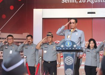 Pimpin Apel Pagi Perdana, Menkumhan Supratman Ajak Seluruh Jajaran untuk  Berinovasi Dan Tingkatkan Pelayanan
