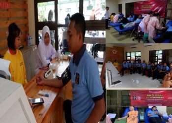 Peringati Hari Pengayoman Ke-79, Jajaran Lapas Mojokerto Gelar Bakti Sosial Donor Darah