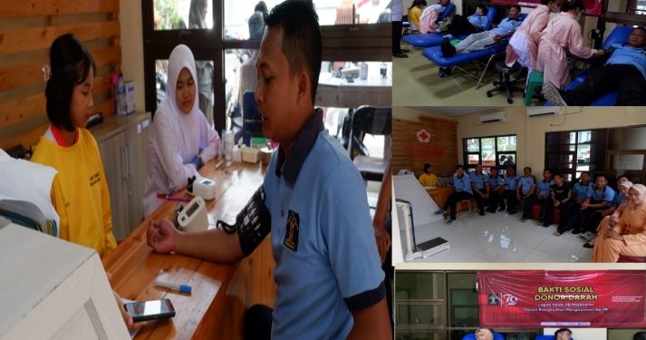 Peringati Hari Pengayoman Ke-79, Jajaran Lapas Mojokerto Gelar Bakti Sosial Donor Darah