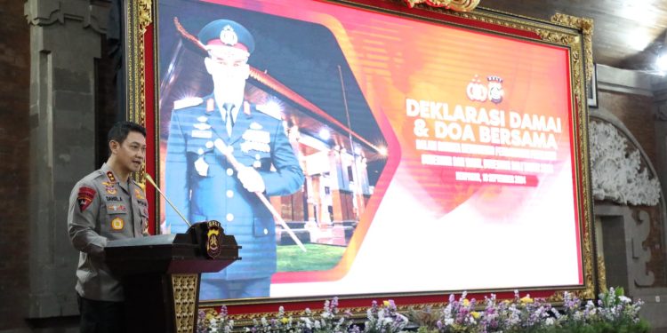Dalam Rangka Menjelang Pilkada Serentak, Polda Bali Menggelar Deklarasi Damai