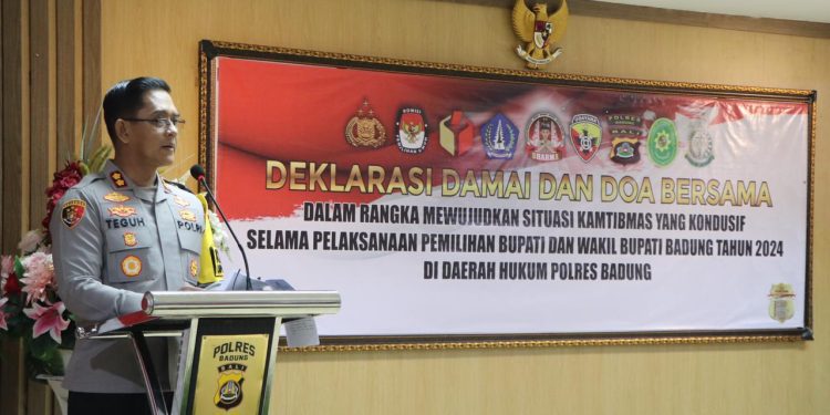 Kapolres Badung Gelar Doa Bersama Dan Deklarasi Damai Pilkada Serentak 2024