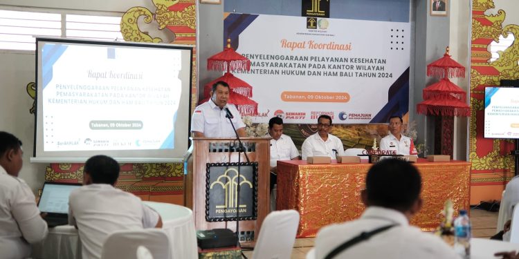 Kemenkumham Bali Gelar Rapat Koordinasi Penyelenggaraan Pelayanan Kesehatan Pemasyarakatan