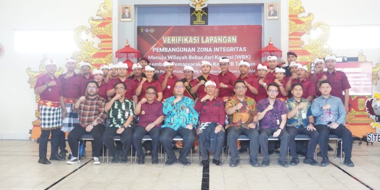 Optimis Raih Predikat WBK, Rutan Negara Dan Lapas Tabanan Jalani Evaluasi Oleh Tim Penilai Mandiri