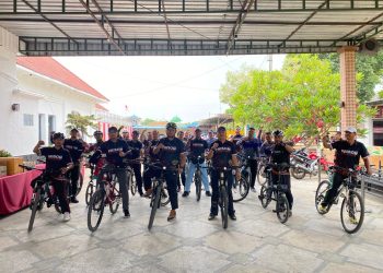 Sambil Pantau Aset BMN,KaLapas Nur Bambang ajak Gowes Petugas Lapas Pamekasan