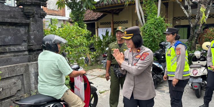Satgas Binmas OMP Sampaikan Pesan Kamtibmas Di Kesiman