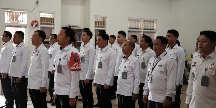 Jajaran ASN Lapas Tabanan Ikuti Kegiatan Apel Bersama Awal Tahun 2025