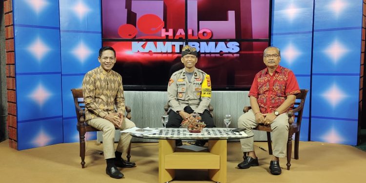Interaktif Halo Kamtibmas Di Bali TV, Kabag Ops Polres Badung Jadi Narasumber