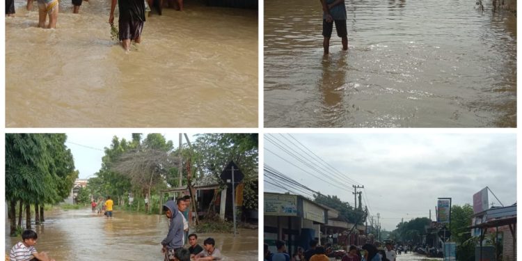 Adanya Gerakan Dari Atas Gunung Mengakibatkan Ratusan Rumah Warga Banjir