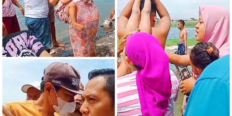 Dua Anak Ditemukan Tewas mengapung Dipermukaan Air Di Tambak Dalam Baru Surabaya