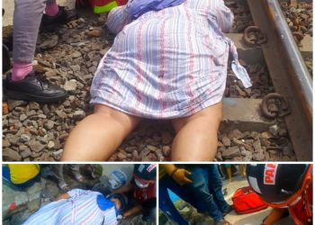 Geger.!! Di Jalan Gubeng Jaya Surabaya Pengendara motor Tersambar Kereta Api