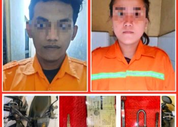 Pasutri Asal Sampang Nyolong Motor Di Sidotopo Surabaya Kini  Diamankan Polisi