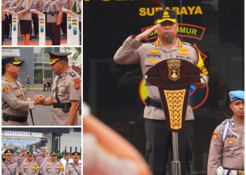 Kapolrestabes Surabaya Pimpin Sertijab Kabag SDM, Kapolsek Tenggilis Mejoyo, Dan Kapolsek Lakarsantri