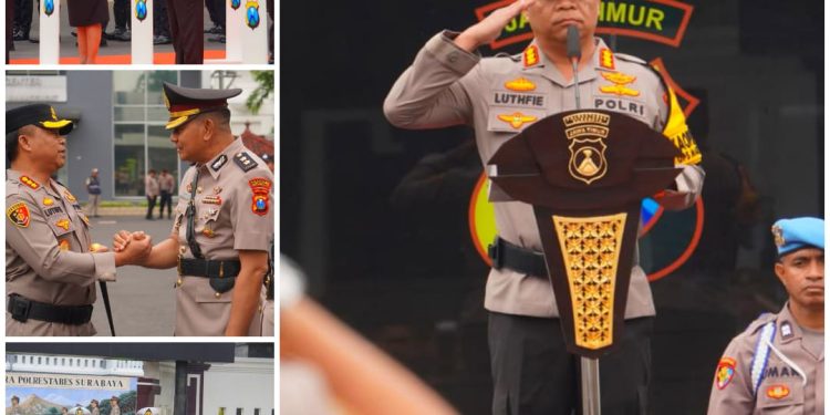 Kapolrestabes Surabaya Pimpin Sertijab Kabag SDM, Kapolsek Tenggilis Mejoyo, Dan Kapolsek Lakarsantri