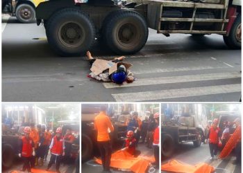 Pemotor Terlindas Truk Di Jalan Perak Timur Surabaya Korban Tewas Mengenaskan