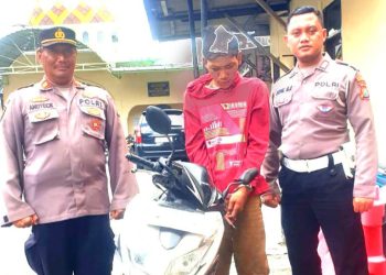 Apes.! Pemuda Asal Wonosari Surabaya, Di Tangkap Polisi Nyolong Motor
