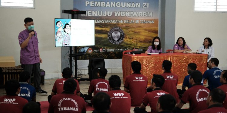 Peduli Kesehatan Mental Warga Binaan, Lapas Tabanan Laksanakan “Teh Rina”