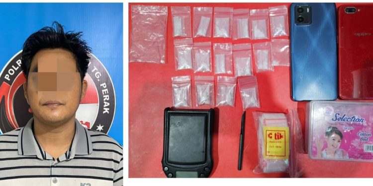 Polres Pelabuhan Tanjung Perak Tangkap Pengedar SS Asal Sidoarjo Segini BB nya.!