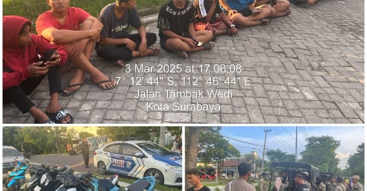 Polisi Tangkap Puluhan Pemuda, Aksi Balap Liar Di Depan Terminal Kenjeran Surabaya