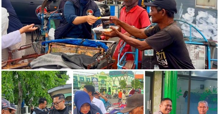 Ramadan Penuh Berkah Polrestabes Surabaya Bagikan Takjil Ke Abang Becak