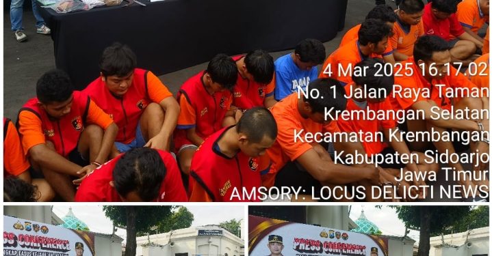 Polisi Pamerkan Tampang 26 Pelaku Kasus Kejahatan Yang Meresahkan Di Surabaya