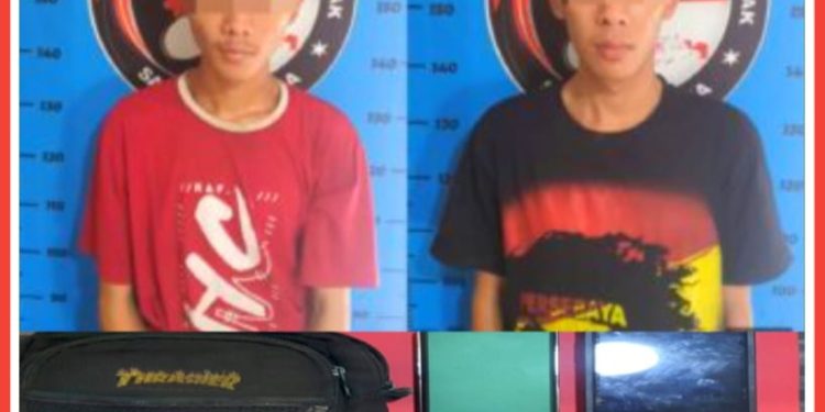 Polres Pelabuhan Tanjung Perak Amankan Dua Pemuda Di Jalan Kedung Mangu Surabaya Lantaran Bawa Sabu