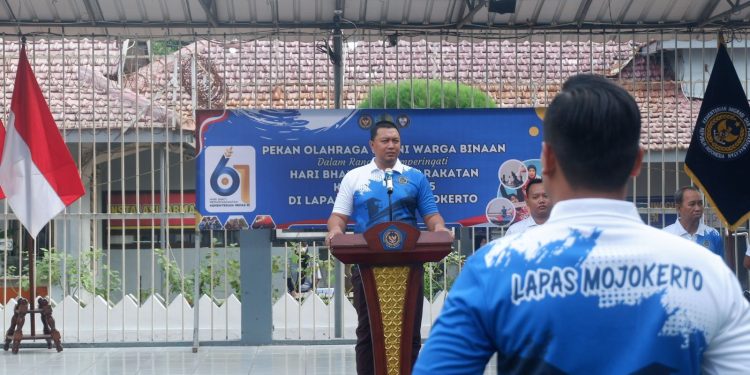 Kalapas Mojokerto Pimpin Pembukaan Pekan Olahraga dan Seni Warga Binaan Peringati Hari Bhakti Pemasyarakatan ke-61