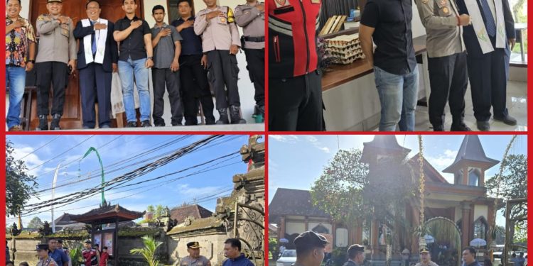 Jamin Keselamatan Masyarakat Kapolsek Mengwi Pantau Ibadah Paskah