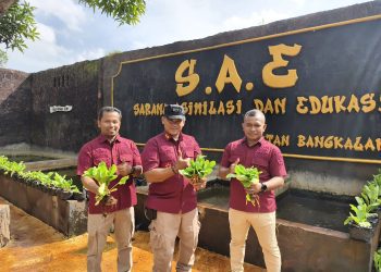 Panen Lele Dan Sawi Di Sarana Asimilasi Dan Edukasi Rutan Bangkalan