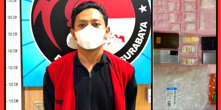 Satresnarkoba Polrestabes Surabaya Ringkus Kurir SS Warga Jalan Pakis Gunung Surabaya