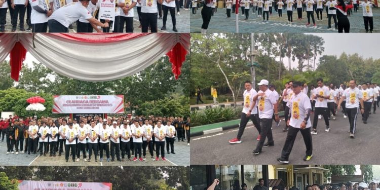 Karutan Bangkalan Hadiri Olahraga Bersama di Polres Bangkalan Sambut Hari Bhayangkara ke-79