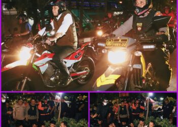 Polres Tanjung Perak Bersama Wali Kota Surabaya Gelar Patroli Gabungan Awasi Pemberlakuan Jam Malam Anak Dibawah Umur