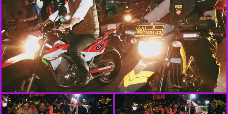 Polres Tanjung Perak Bersama Wali Kota Surabaya Gelar Patroli Gabungan Awasi Pemberlakuan Jam Malam Anak Dibawah Umur