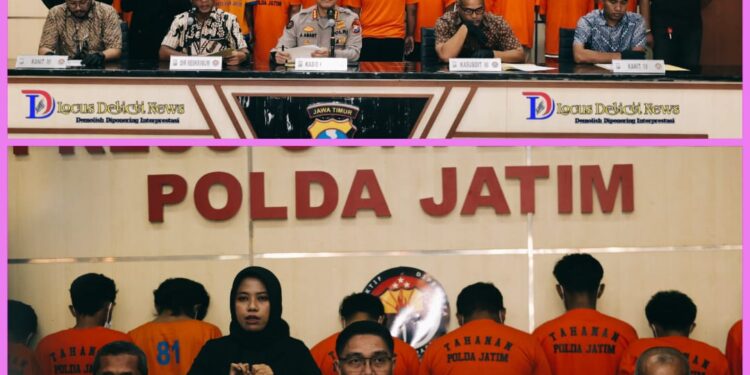 Polda Jatim Ungkap Jaringan Curanmor di 4 Kota, Polisi Amankan 12 Tersangka