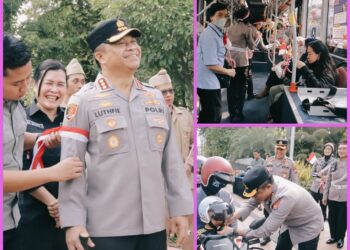 Semarak Merah Putih di Surabaya: 3.600 Bendera dan 83 Helm Dibagikan Kapolrestabes Sambut HUT RI ke-80