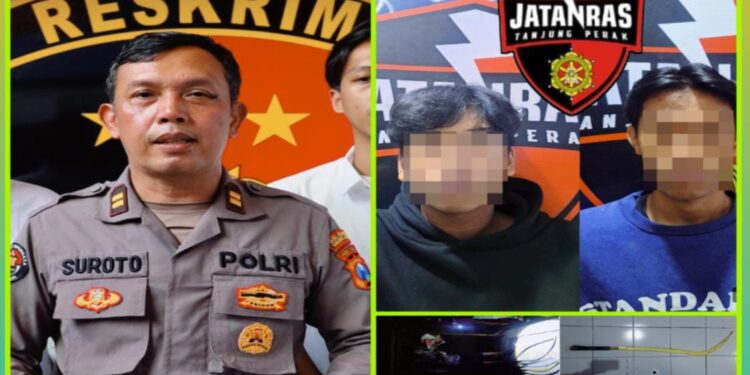 Gerak Cepat Polres Pelabuhan Tanjung Perak, Amankan Dua Pelaku Tawuran di Kedungmangu Masjid