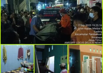 Mengejutkan Warga Kapas Madya Surabaya Ditemukan Mayat Membusuk Terkapar Didalam Kamar