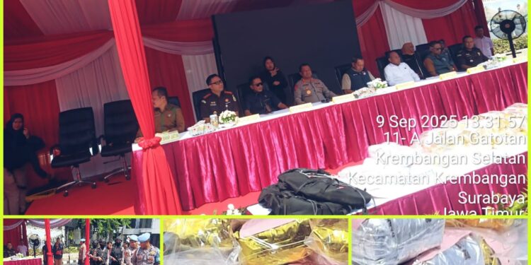 Polrestabes Surabaya Pamerkan 4 Orang Tersangka, Polisi Sita Barang Bukti 84.758,02 Gram Sabu dan 40.328 Butir Ekstasi