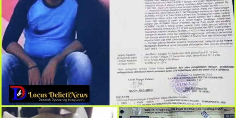 Seorang Driver Gojek (Online) Moch Rachmad Berharap Kepada Polsek Semampir Segera Tangkap Pelakunya