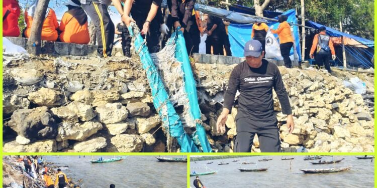 Peringati World Cleanup Day 2025, Polres Pelabuhan Tanjung Perak Bersihkan Pesisir Pantai Tambak Wedi