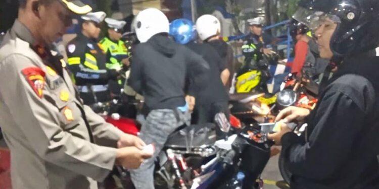 Gelar KRYD Polres Kediri Kota Amankan Ranmor Tidak Sesuai Spektek