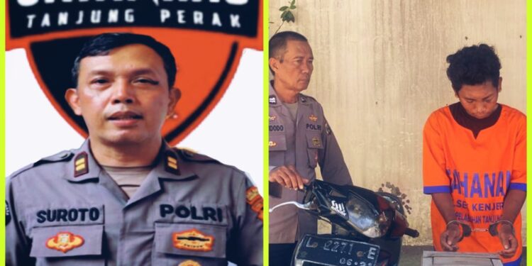 Polsek Kenjeran Amankan Pencuri Kotak Amal di Mushola Al Muwahhidin Surabaya