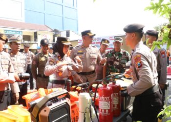 Perkuat Koordinasi dan Respons Cepat, Polres Pelabuhan Tanjung Perak Gelar Apel Siaga Bencana