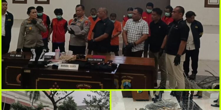 Polrestabes Surabaya Gulung Sindikat Pencurian Kabel PJU Dan Telkom Begini Modus Dan Motifnya