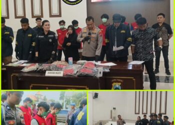 Polrestabes Surabaya Ungkap Kasus Pencurian Motor Dengan Kekerasan Dan Pengeroyokan Di Karah 